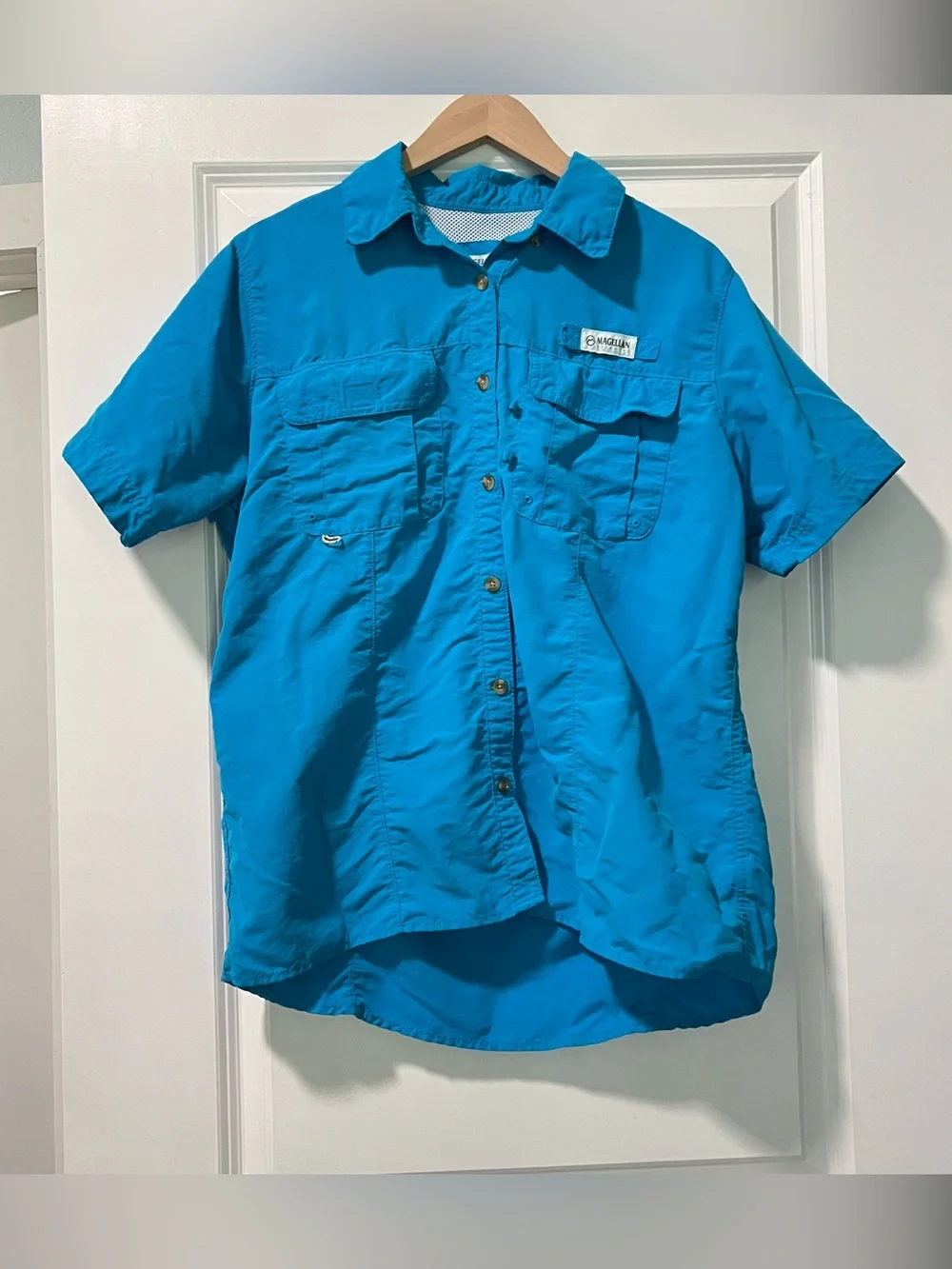 Magellan Outdoors Men's Laguna Madre Mag Wick Brilliant Blue Fishing Sz Large